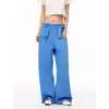 Pantalones de chándal rectos y fluidos de diseño moderno estilo americano 2026 para hombre y mujer, pantalones de chándal casual anchos versátiles de corte retro y holgado