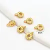 Preservação de Cor Ouro Real 18K Zircônia Contas Cilindro Contas Roda Contas Espaçadoras com Argola para Pendurar Fecho Pingente de Três Vias Acessórios Material DIY C44