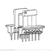 Esqueleto de transformador RM4 Transformador de alta frecuencia RM4 Ranura doble vertical Marco 3+3