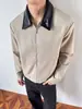 Jaqueta Masculina ARES Retro Americano Lapela de Couro Bordado Ombro Reto Malandro Jaqueta Cool Masculina Temporada Primavera Outono Top