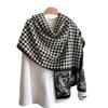 Bufanda de Piedra de Armas de Doble Cara Nueva 2024 Chal Grueso de Invierno para Mujer Doble Propósito Exterior de Punto Cálido para el Cuello Combinación Perfecta