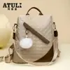 Mochila Antirrobo de Comercio Exterior para Mujer 2025 Nueva Superficie Suave Versátil Mochila de Viaje Bolso de Hombro de Doble Propósito Casual de Moda