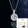Collar de Plata de Ley S925 con Moissanita Redonda Pequeña Color D para Mujer, Diseño Único, Cadena de Clavícula de Alta Gama, Regalo para Novia, Venta al por Mayor