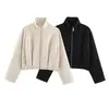 Atacado de fabricante de roupas femininas transfronteiriço 2026 nova jaqueta aviador elegante e estilosa com gola alta para atacado