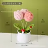 Ornamentos de Mesa Flores Artificiais de Lã Tricotada Acabada Transfronteiriços Pequenos Presentes Tulipa Rosa Flores Pompons