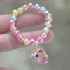 Pulsera de Dibujos Animados Nueva Pulsera Infantil Unicornio Niña Pequeña Accesorios de Dibujos Animados Joyería con Cuentas Niñas Viaje Versátil