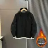 Jaqueta de Primavera e Outono para Homens, Tamanho G, Corta-vento Acolchoado, Casaco à Prova de Vento, Cor Sólida, Com Capuz, Estilo Novo da Moda, Casual de Corte Amplo