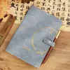 Cuaderno Estilo Antiguo Engrosado Simple Estilo Chino Bloc de Notas Negocio Retro Hebilla Magnética Libro de Registro Diario Encuadernado en Espiral