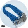 2.0/1.5mm Fabricantes coreanos de cordón de cera al por mayor collar de joyería de cordón de cera coreano negro con colgante de cuerda con cadena