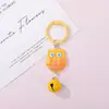 Chaveiro Pingente Sino Desenho Bob Esponja DIY Fivela de Mola Presente Fofo Decoração de Mochila