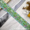 Fita bordada de estilo étnico com flores e pássaros largos, renda para roupas étnicas Miao e Yi, acessório de acabamento para traje de performance de minoria étnica