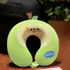 Almohada para Cuello Almohada en Forma de U Espuma Viscoelástica Logo de Dibujos Animados Bordado al por Mayor Rebote Lento Almohada para Siesta de Viaje Oficina