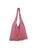 Bolsa Chaleco de Cuadros Estilo Retro Coreano al por Mayor Bolso de Hombro de Gran Capacidad Bolso de Compras Ligero Bolso de Lona Versátil Estudiante Mujer