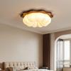 Lámpara de Techo Retro con Grano de Madera para Dormitorio Estilo Tronco de Burbujas Lámpara para Dormitorio Principal Simple Frijol Dorado Atmosférico Lámparas de Diseño para Habitación