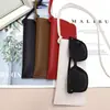 Estuche Elegante para Gafas Colgante de Cuello en Cuero PU, Funda Protectora Minimalista de Moda para Gafas con Cordón