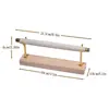Soporte de exhibición de anillo de base de madera opcional de dos niveles con soporte para anillos de barra transversal de terciopelo y cuero para mostrador de joyería exhibición de anillos