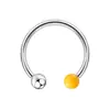 Zhenping F136 Aleación de Titanio Anillo de Nariz en Forma de C Ópalo Rosca Interna Anillo de Herradura Anillo de Labio Pendiente Joyería para Perforación Corporal Venta al Por Mayor
