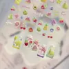 Pegatinas para Uñas Shell-Gloss, Populares Pegatinas para Uñas Frescas y Transparentes, Decoraciones Frutales de Uñas para el Verano, Pedrería para Uñas