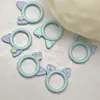 Anillo de Cuentas con Orejas de Gato DIY Cadena para Teléfono con Pintura en Spray y Laca Cadena Hecha a Mano Joyería Accesorios de Aleación Colgante Aleación de Zinc Laca