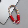 Cordão para celular, Patch fixo de pulso, Corrente para celular, Corda trançada de cor contrastante, Cordão curto para capa de celular, Portátil