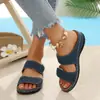 Sandalias de cuña populares para mujer de comercio exterior 2026, chanclas de cuero transpirables para verano, cómodas para exteriores