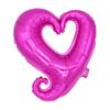 Globo de aluminio con forma de corazón torcido de 18 pulgadas, gancho, Tanabata, boda, decoración de sala de bodas, amor, fiesta de papel de aluminio