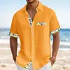 Camisa de manga corta para hombre transfronteriza, talla europea, talla grande, estilo hawaiano, corte holgado, adecuada para vacaciones, disponible en Amazon