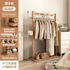 Cabideiro de Chão Cabide de Roupas Cabide de Roupas para Casa Simples Quarto Bambu Nan Armazenamento Prateleira de Roupas Varal