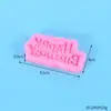Molde de Silicone para Assar Bolo Letras Maiúsculas e Minúsculas em Inglês Cartão de Chocolate Feliz Aniversário Decoração de Bolo