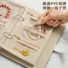 Libro de Almacenamiento de Joyería de Cuero de Lujo para Accesorios de Mano Dorados y Plateados, Anillos y Joyería - Antioxidación, a Prueba de Polvo, Bolsa Portátil de Almacenamiento para Viajes