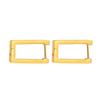 Aretes personalizados simples de acero inoxidable chapado en oro de 18 quilates, aretes de venta caliente transfronteriza de alta calidad, aretes de botón, aretes de aro, joyería de perforación femenina