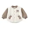 Ropa para bebé, colección otoño e invierno, conjunto de chaqueta acolchada de algodón engrosada y cálida para bebés niños, categoría A, ropa exterior de invierno para niños, solo top