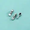 Colgante de plata de ley S925 hecho a mano colgante de gota de agua accesorio en forma de barra pulsera de cordón trenzado hecha a mano accesorio de plata