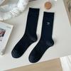 Meias Meias Femininas de Verão Meias Bordadas de Pilha de Laço Meias Femininas Meias Femininas Primavera e Verão Meias Finas de Tubo Médio Meias de Bezerro Estilo Balé