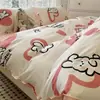Juego de ropa de cama retro floral de rosas estilo Ins de cuatro piezas, incluye funda de edredón y sábana, adecuado para dormitorios de estudiantes, tamaño individual de 1.5 metros, juego de tres piezas