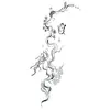 Suministro Transfronterizo Pegatinas de Tatuaje Simples Pegatinas Largas Columna Vertebral Sexy Pegatinas de Tatuaje con Letras en Inglés En Stock