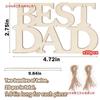 Manualidades de Madera para el Día del Padre MEJOR PAPÁ Ficha de Madera con Carta en Blanco DIY Color Mensaje Decoración Ambiente Festivo