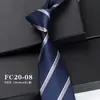 Corbata a Rayas JK Cosida a Mano Formal Business Casual Ancho 8cm Unisex Poliéster Seda 1200 Puntos Corbata de Cuello Venta al por Mayor
