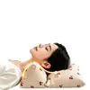 Almohada triangular rellena de trigo sarraceno, una almohada casera desmontable diseñada para ayudar a dormir y proteger el cuello, hecha con una mezcla de tela gruesa