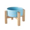 Tigela de Comida para Cães Tigela de Comida para Cães Tigela para Gatos Tigela de Cerâmica para Gatos Estrutura Elevada de Bambu para Proteger a Coluna Cervical Tigela de Água Anti-virada