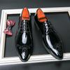Sapatos de Couro Verde 2026 para Homens, Estilo Brogue, Sapatos de Casamento para Noivo Estilo Britânico, Novos Sapatos Masculinos de Tamanho Grande, Item Popular de Exportação