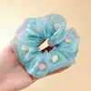 Pañuelo Cuadrado Pequeño Floral para el Cabello, Cuerda para el Cabello Estilo Girly, Goma para el Cabello de Chica Dulce, Nuevo Estilo 2025 Accesorio para el Cabello, Estilo Perezoso