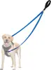 Correa de perro de control de dos puntos transfronteriza, engrosada y reflectante, correa simple para perros medianos y grandes para paseos y deportes