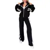 Otoño 2025 Comercio Exterior Y2K Chaqueta Superior Rayada con Cremallera Traje Deportivo Casual Tallas Grandes para Mujer Servicio Transfronterizo