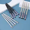 Set de 4 pinceles pequeños para sombra de ojos con forma de uva, cerdas suaves de Cangzhou que no se caen, set de brochas de maquillaje portátil para aplicación debajo de los ojos