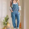 Overol de Mezclilla de Verano 2026 Estilo Commuter para Mujer Casual Cómodo Holgado Lavado En Stock