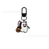 Chaveiro de Borracha Macia em PVC de Desenho Animado para Halloween Fantasma Fofo Abóbora Fivela em Forma de U Pingente Pingente para Sacola de Presente de Festival