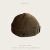 Sombrero de arrendador para mujer, otoño e invierno, más fácil de combinar, moda informal, sombrero de piel de melón de pana, sombrero de compras informal de marca para hombre, sombrero de moda.