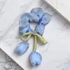 Goma para el pelo de lunares florales versátil estilo coreano para mujer, Goma de pelo de alta gama, Cuerda para el pelo, Elástico para coleta, Accesorio para el pelo