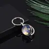 Chaveiro Transparente de Cristal do Sistema Solar Pingente de Vidro da Lua Marte Oito Planetas Pingente do Espaço Sideral Em Estoque